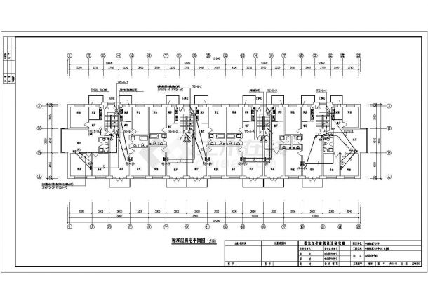 某市高级住宅楼电气CAD施工设计图-图一