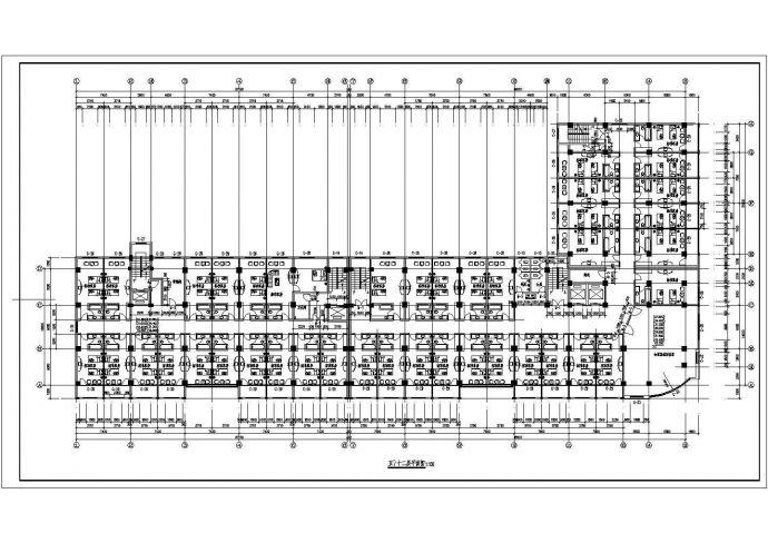 十三層綜合樓建筑CAD施工设计图纸_图1