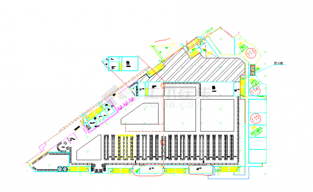 某大型建材市场CAD施工设计方案图纸-图二