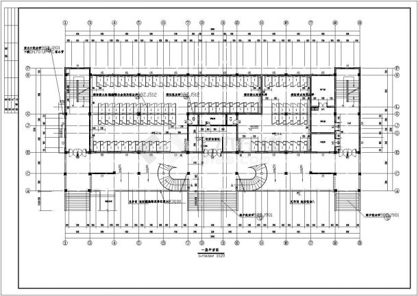 食堂建筑施工全套cad设计图方案-图二