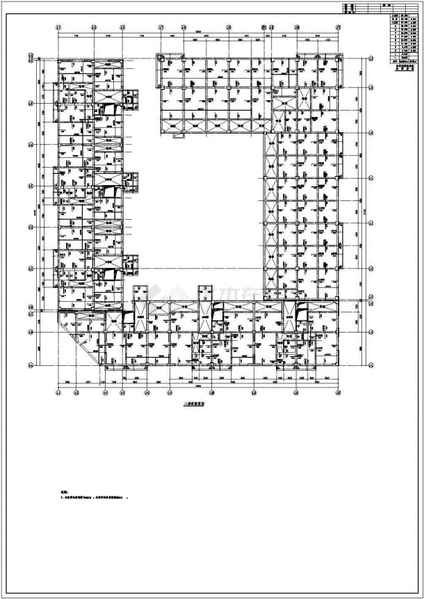 某地多层公寓结构施工图（标注详细） -图一