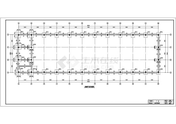 某18米跨带吊车厂房结构设计施工图纸-图一