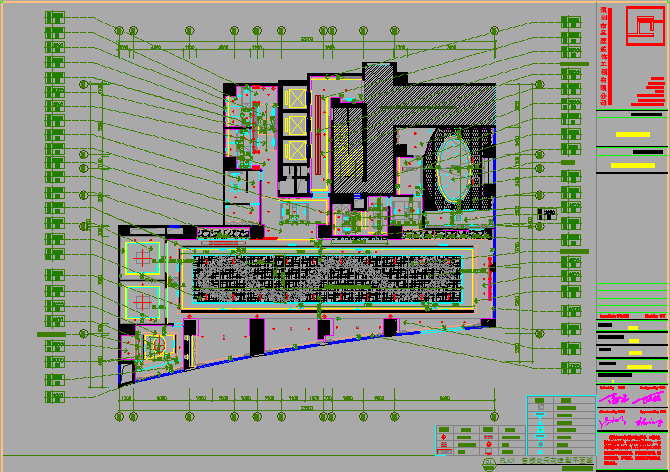 某地产四期售楼中心装修设计CAD施工图(含实景图)