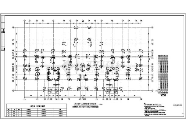 某地三十三层框架结构住宅楼结构施工图-图二