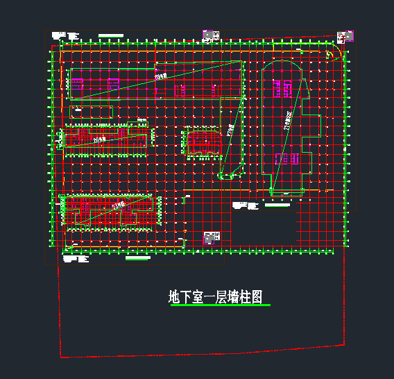 某地两层框剪结构地下室结构施工图