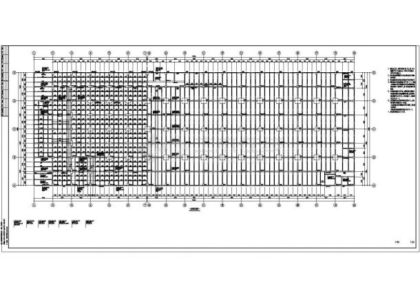 某地大型厂房结构设计图（标注详细）-图二