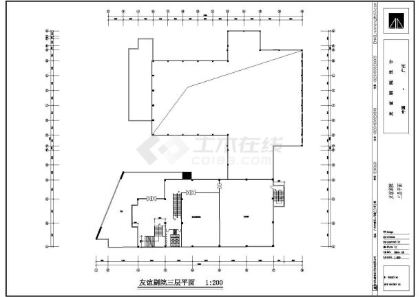 某地小型剧院建筑平面cad设计图-图二