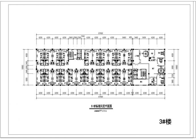 贴瓦屋面高层单公寓建筑施工CAD详情图_图1