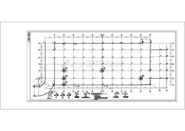 某大型地下车库建筑结构设计方案图纸-图二