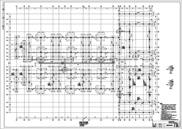 某学校三层复杂阶梯教室结构设计施工图-图一