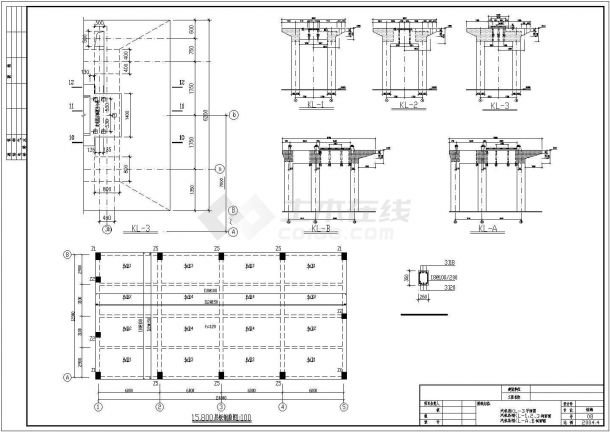 某发电机厂房建筑结构设计方案CAD图纸-图一