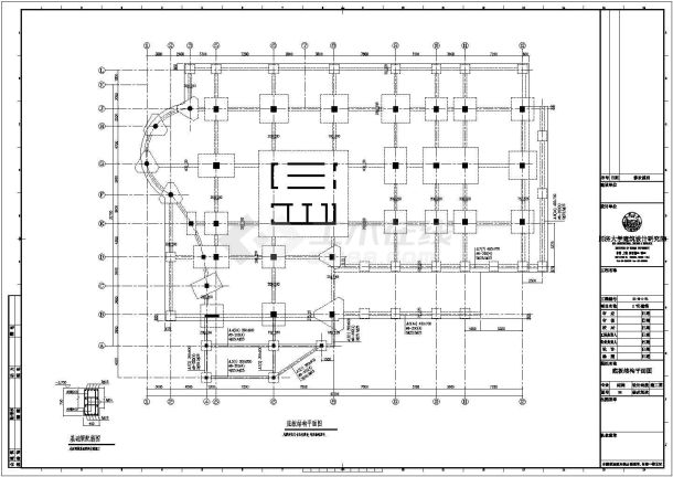 某地高层建筑桩筏基础结构设计施工图-图二