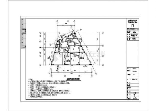 宿舍建筑结构具体设计方案CAD图纸-图一