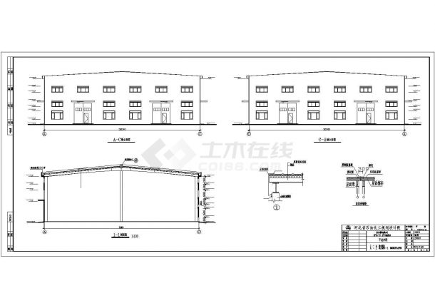 某排架结构厂房结构设计施工图（含建筑设计）-图二