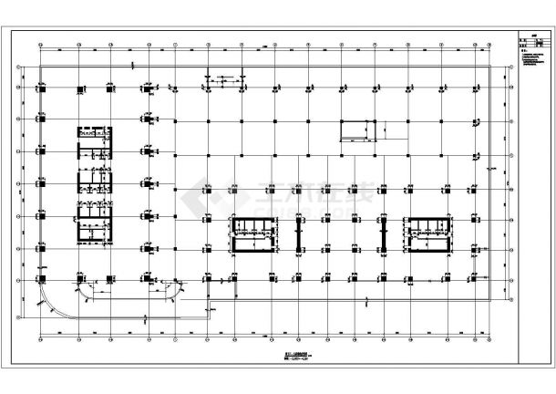 超高层办公楼建筑全套施工cad方案设计图-图二