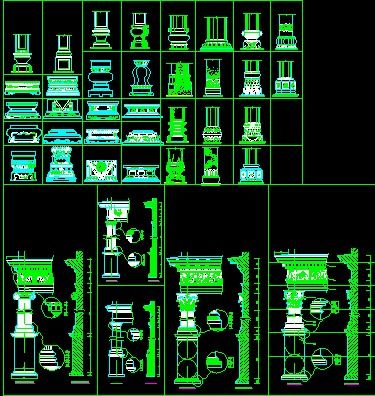 柱子、柱头、柱帽-图一