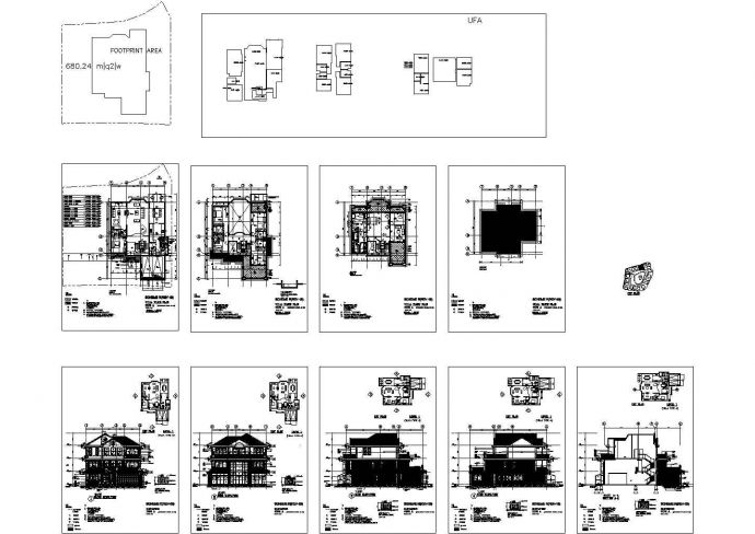 680.24平米别墅建筑设计方案图纸（含效果图）_图1