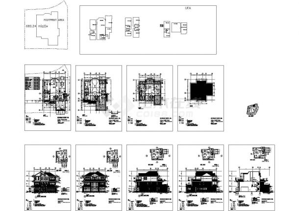 680.24平米别墅建筑设计方案图纸（含效果图）-图二