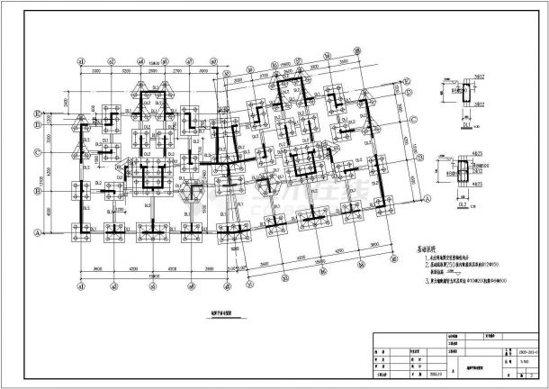 高层全套建筑结构设计方案CAD图纸-图二