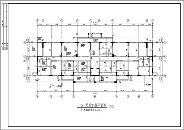 高层住宅建筑施工cad全套方案设计图-图二