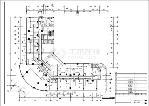 某商务楼空调接管平面cad施工详图-图二