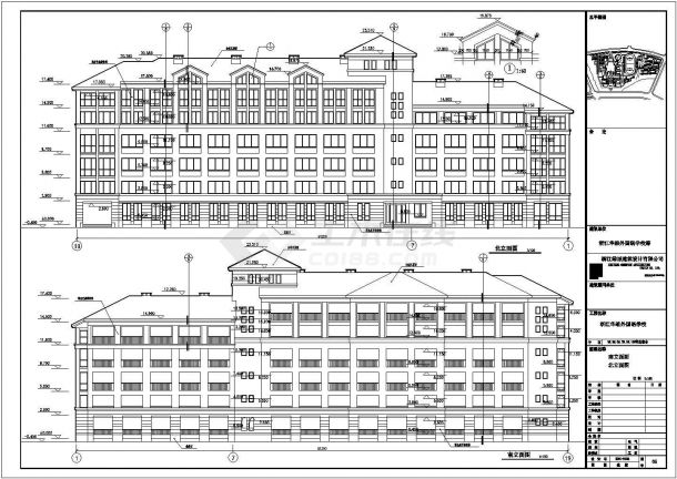 某校学生宿舍建筑施工CAD设计详图图纸-图二