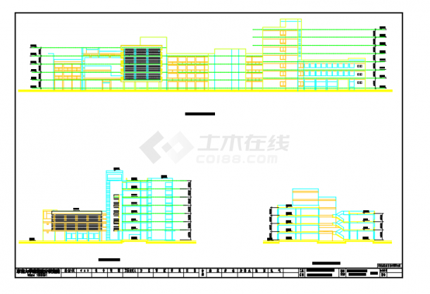 某地外国语学校建筑设计施工CAD图含效果图-图二