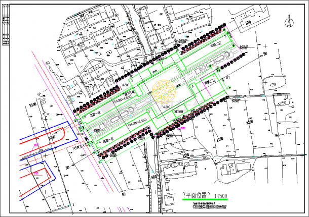 某商业步行街建筑施工设计CAD图纸-图一
