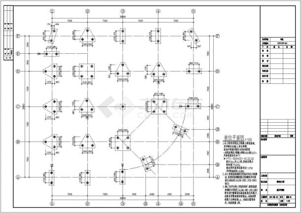 某地三层框架木材仓库结构设计图（共23张）-图二