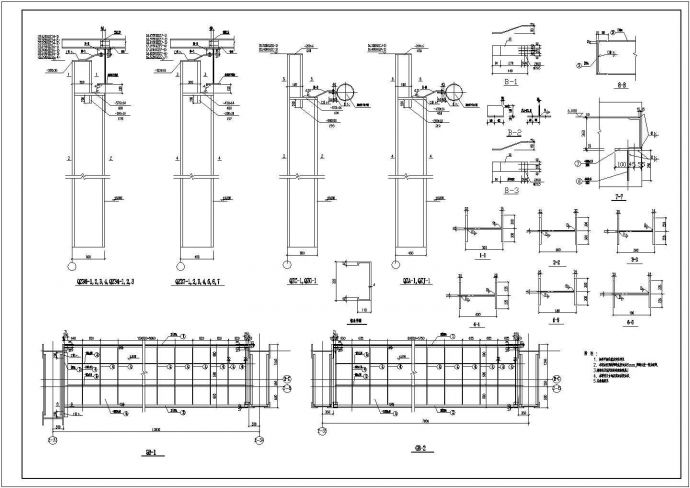 某46267.88平米重钢厂房钢结构设计cad结施全图（含设计说明，含建筑设计）_图1