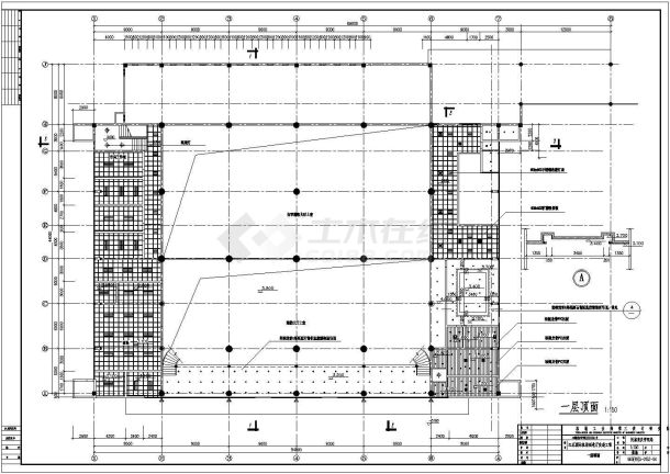 某国际机场室内装修建筑cad设计方案-图二