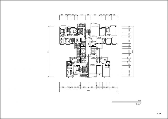 某高层居住小区住宅楼建筑设计方案图（全套）_图1
