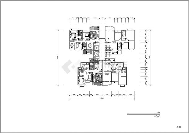 某高层居住小区住宅楼建筑设计方案图（全套）-图二