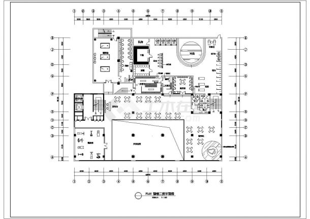 焦作林源大厦酒店建筑设计施工CAD平面图-图一