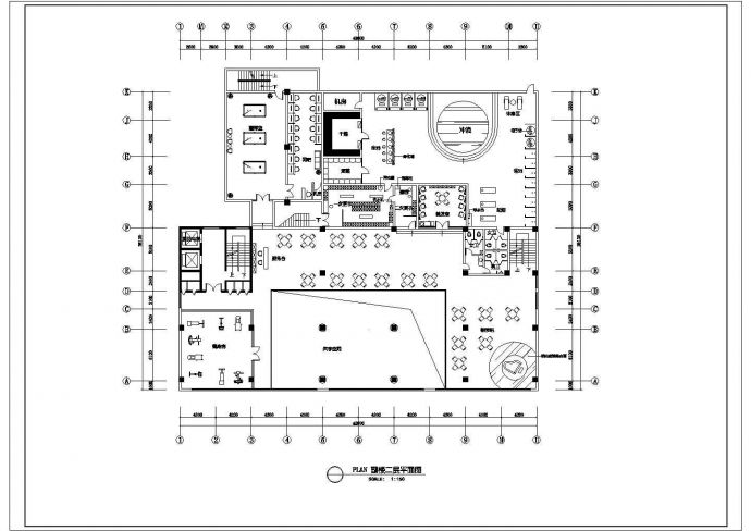 焦作林源大厦酒店建筑设计施工CAD平面图_图1