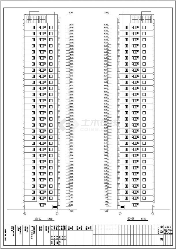 比较完整的高层住宅楼建筑施工图（标准详细）-图二