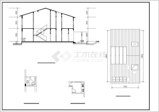 某二层7x13.6米建筑详细设计图-图一