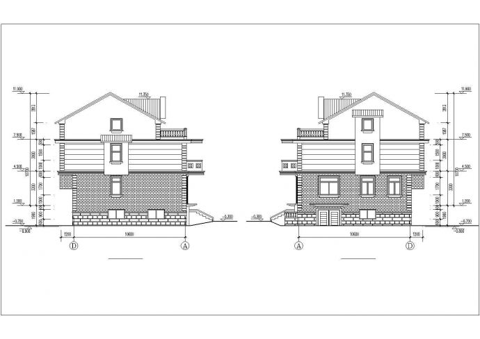 某地小型别墅建筑设计方案图（共5张）_图1