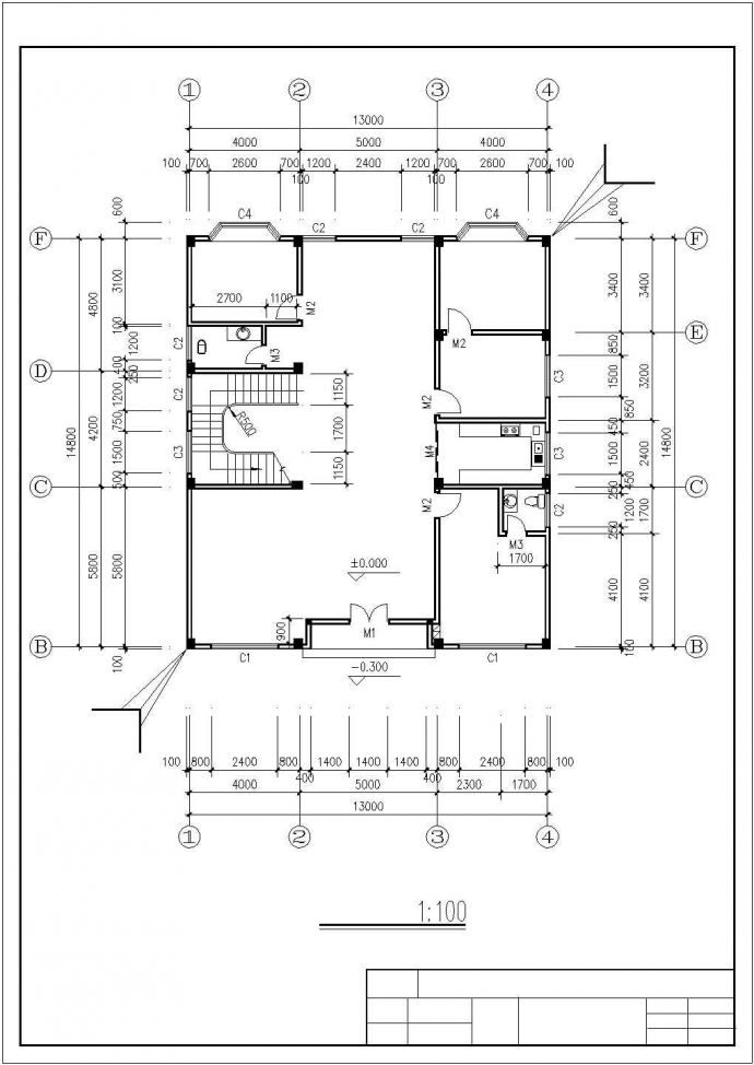 比较实用的四层民居建筑设计方案图_图1