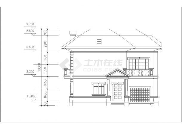 某地简单实用的别墅建筑设计方案图-图二
