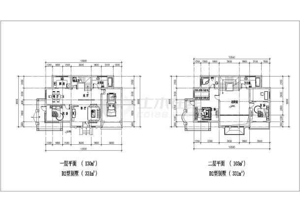 某地简单大方的别墅建筑设计方案图-图一