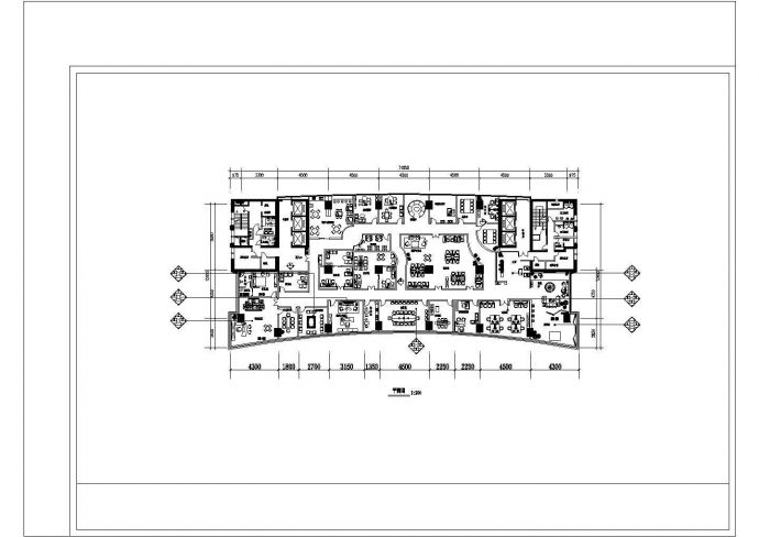 办公空间装修建筑施工cad全套方案设计图_图1
