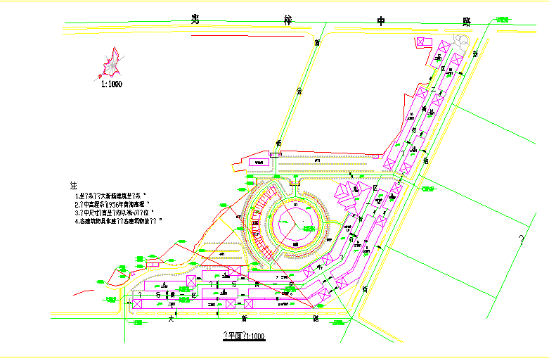 某地步行街建筑cad规划图（节点详细）