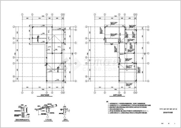 某地框架住宅结构设计图（共24张）-图二