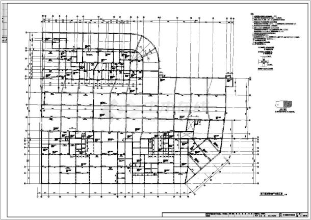 某地安置房地下室结构设计图（标注详细）-图一
