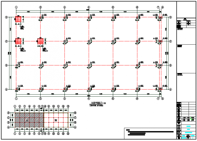 某单层框架厂房结构设计图（含设计说明）_图1