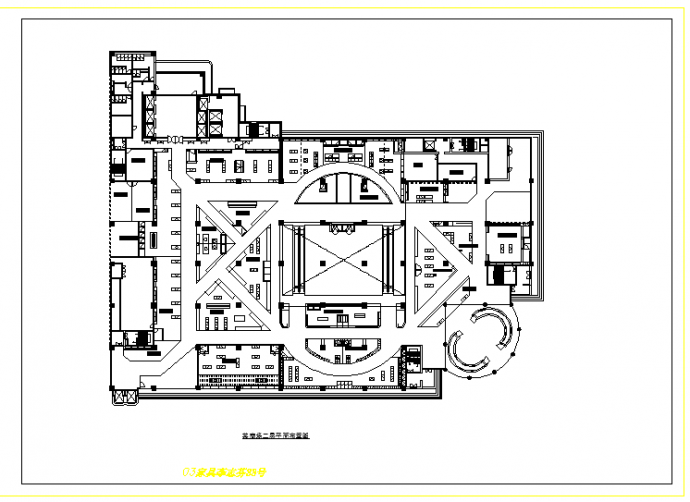 某商场二层建筑平面布置图（含设计说明）_图1
