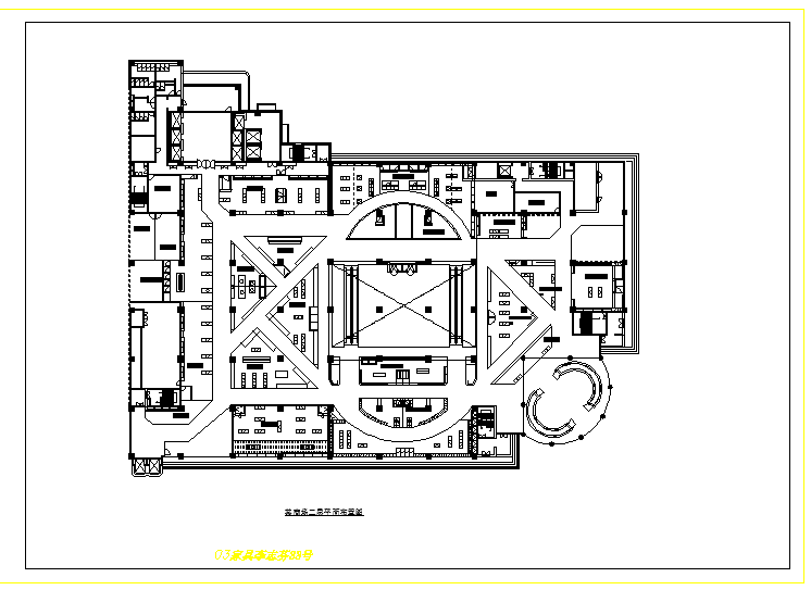 某商场二层建筑平面布置图（含设计说明）