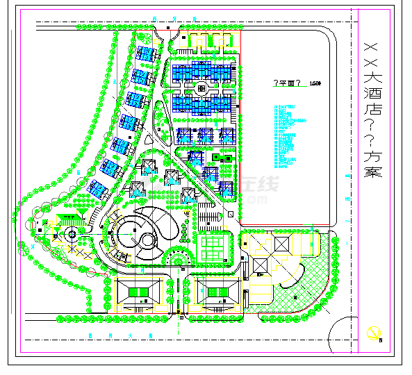 某酒店建筑设计方案cad图纸（节点详细）-图一