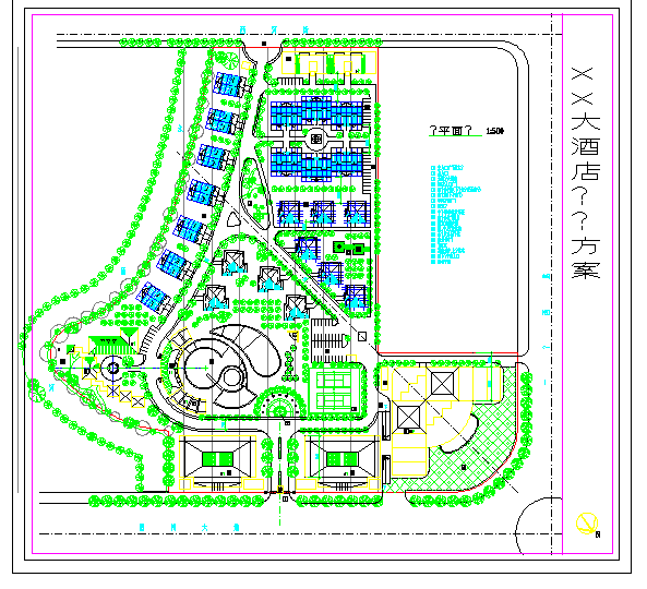 某酒店建筑设计方案cad图纸（节点详细）